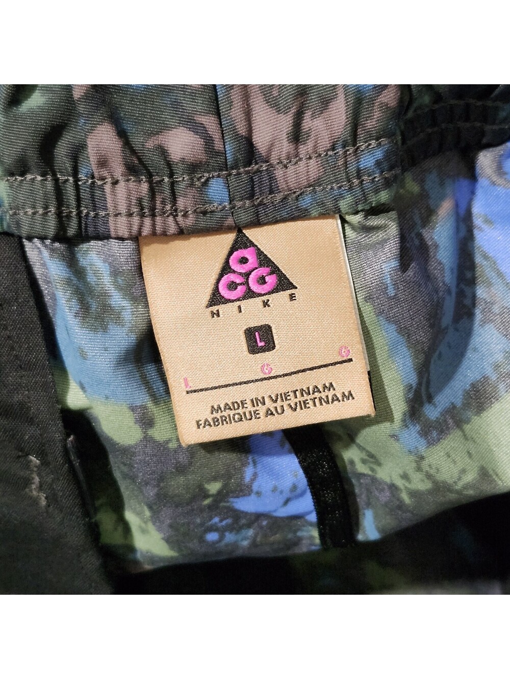 Nike ACG NRG Trail Pants All Over Outdoor Belted Camp Nylon CI0453-010 Large - Picture 3 of 7